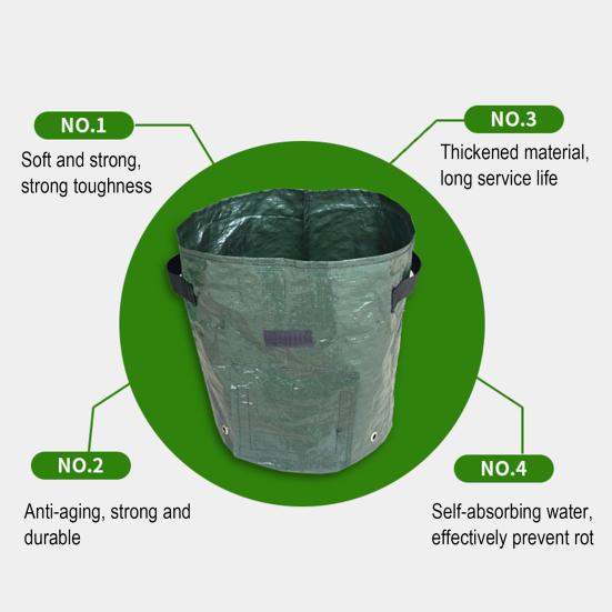 Garden Plant Grow Bag with Reinforced Handle Excellent Drainage Easy To Transport Breathable Reusable Plant Growing Bag