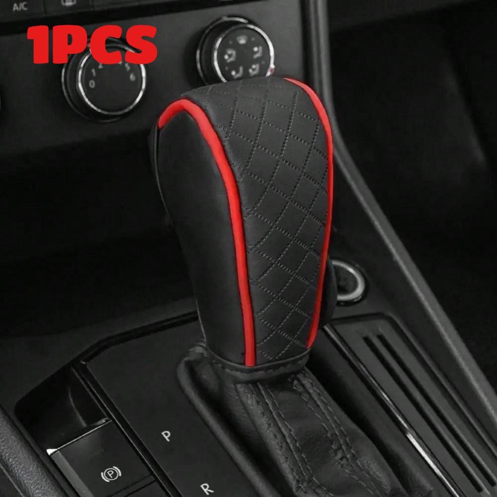 

1 шт. Высококачественная накладка на ручку переключения передач автомобиля из ПУ кожи, нескользящая, износостойкая, универсальная, чехол для автоматической коробки передач автомобиля, украшение автомобиля