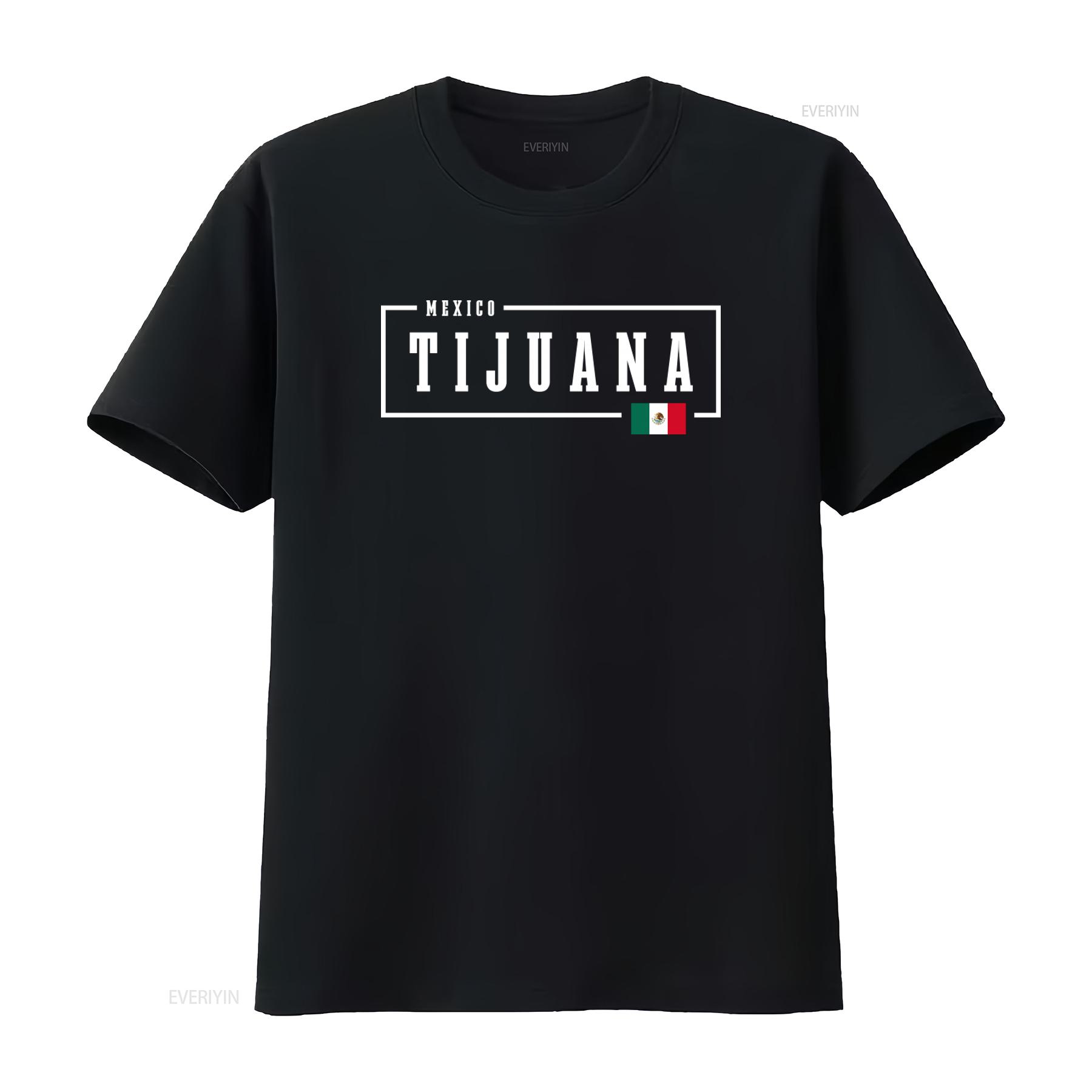 

Tijuana Mexico City State Flag Print T Shirt Mexican Country Design Casual vintage Washed Top For Everyday Wear Unisex 4XL