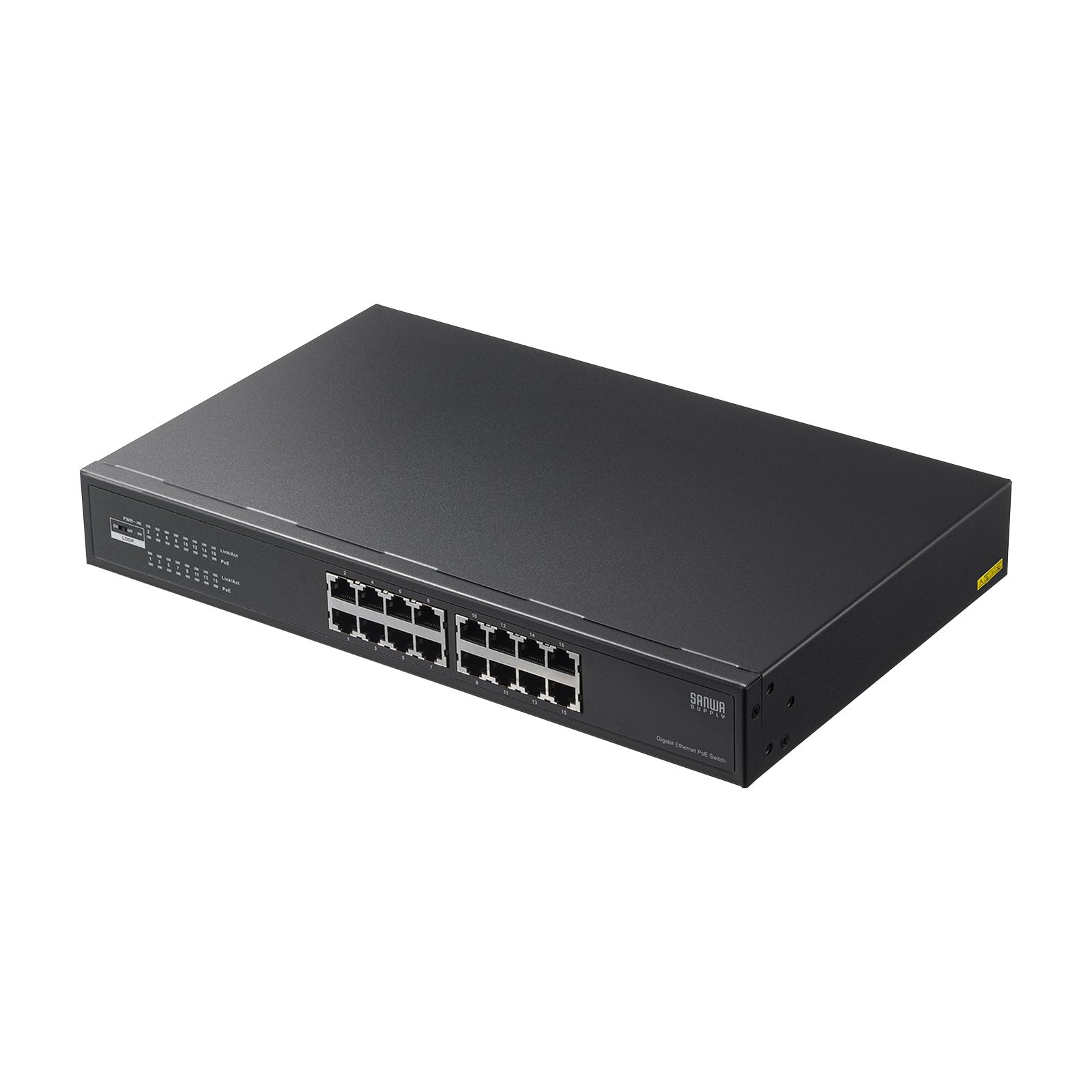 

Sanwa Supply Layer 2 Gigabit compatible PoE switching hub (16 ports) LAN-GIGAPOE1601 чорний