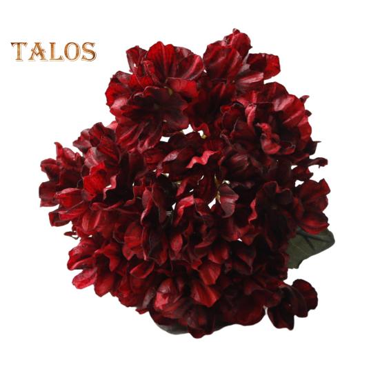 

1 ветка искусственной гортензии, неувядшая декоративная ткань из искусственного шелка, практичная имитация гортензии, искусственный цветок, украшение для вечеринки красный