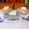 Light Luxury European Style Crystal Tissue Box Bling Exquisite Paper Box Facial Tissue Holder Home Décor Storage Box