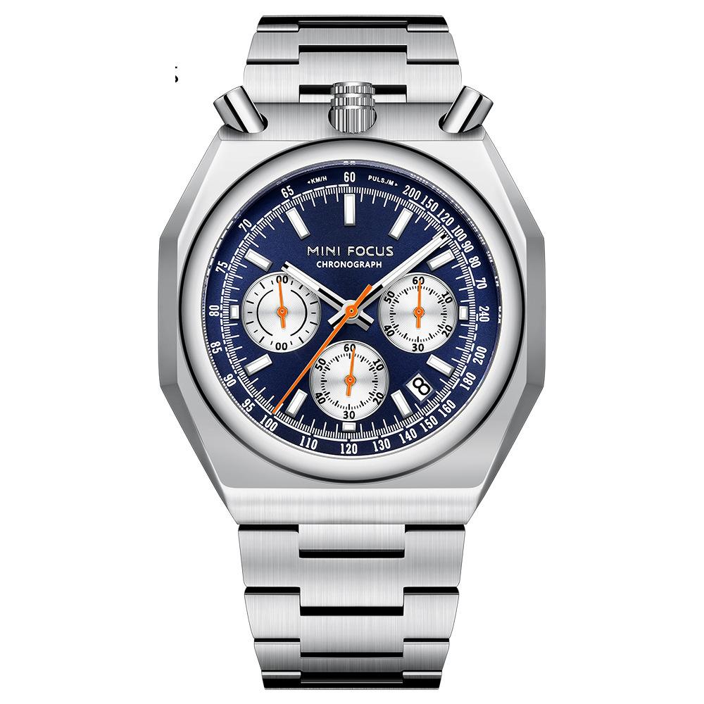 

Часы Мужские часы в стиле ретро Многофункциональные кварцевые часы Пульсометр Мужские часы со стальным ремешком