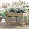 Raised Garden Bed with Legs Elevated Wooden Planter Box Stand Large Planter Stand for Fruits Vegetables Flowers with Divider an