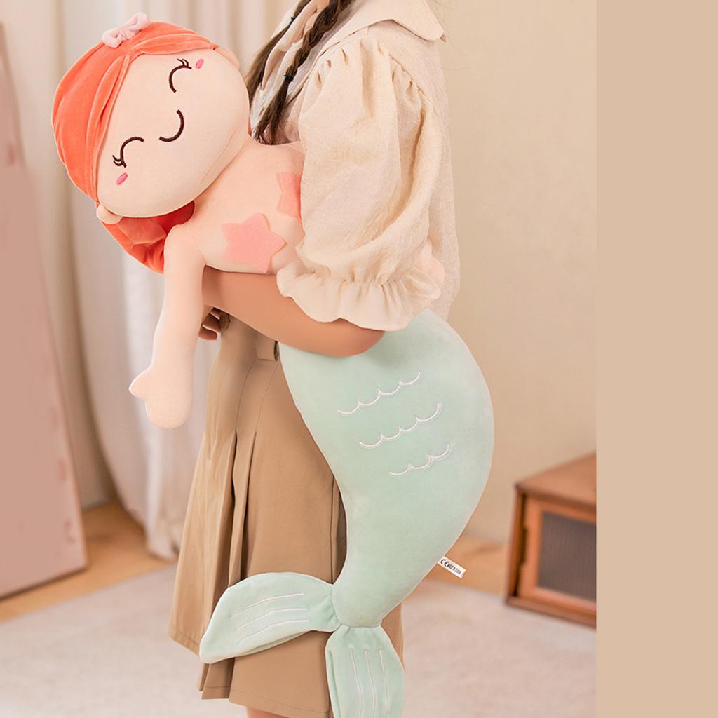 Mermaid Pillow Throwing Pad Plushes Cushions Toy for Bedroom Sofa Home Decoration Home Cushions