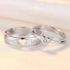 Adjustable Cross Couple Rings: Simulated Diamond Wedding Bands for Men & Women - Simple & Fashionable Design