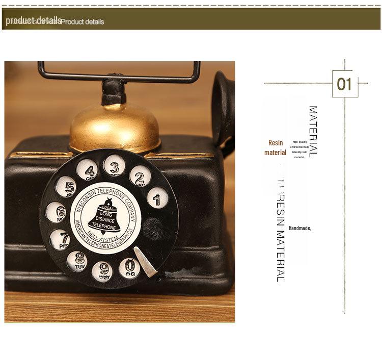 Vintage Nostalgic Telephone Ornaments for Creative Decor and Movie Sets