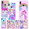 Pink Unicorn Rainbow Phone Case For Xiaomi Redmi 9 9A 9C 9T 10 10A 10C 12 12C 8 8A 7 7A 6 6A S2 K20 K40 Pro Soft Silicone Cover