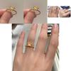 Beautiful 2023 Year Of The Rabbit Adjustable Gold Plated Bowknot Ring For Women