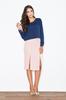 Elegant Skirt with Slits - Pink Pencil Skirt M399 Size