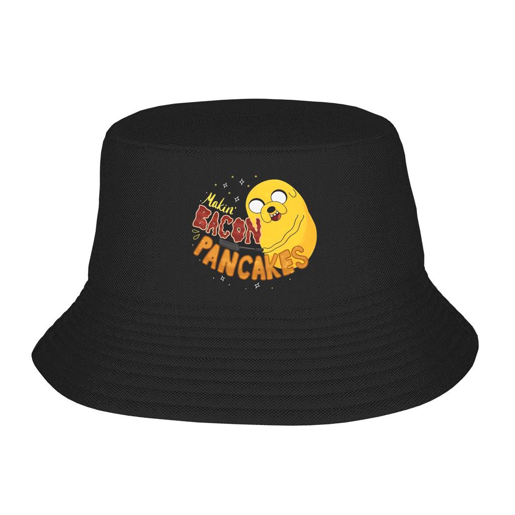 Trendy Adventures Time Jake the Dog Hearts Bucket Hats Teen UV Protection Hiking Fishing Caps Travel Headwear Panama Hat