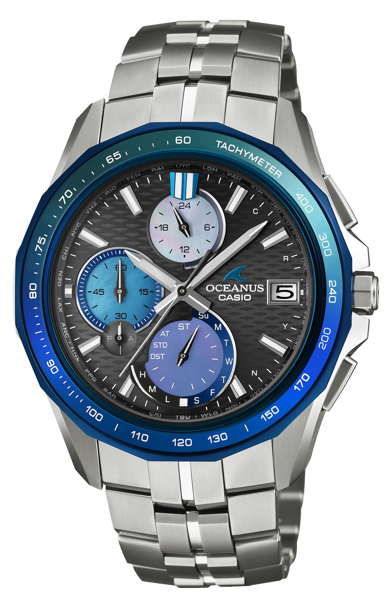 

Casio Oceanus Manta Bluetooth Radio Solar Watch OCW-S7000AP-1AJF Men’s Blue Sapphire Glass