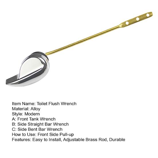 Toilet Flush Wrench Easy to Install Adjustable Holes Toilet Handle Optimal Flushing Toilet Tank Replacement Parts