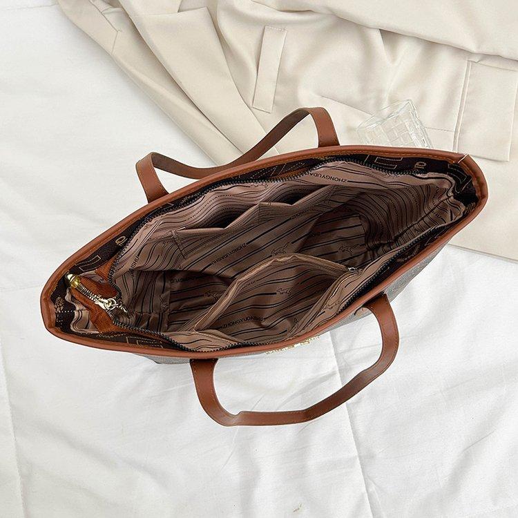 Damentasche bedruckte Handtasche neue Hand-Henkeltasche mit großem Fassungsvermögen modische vielseitige Textur Schultertasche