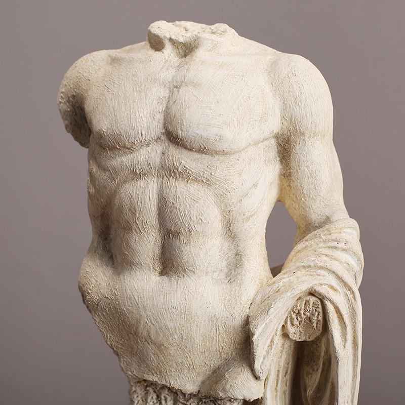 Nordic Male Nude Figure Sculpture Table Top Art Deco Sketch Resin Bodybuilding Figure Sculpture Ornament Aesthetic Decoration