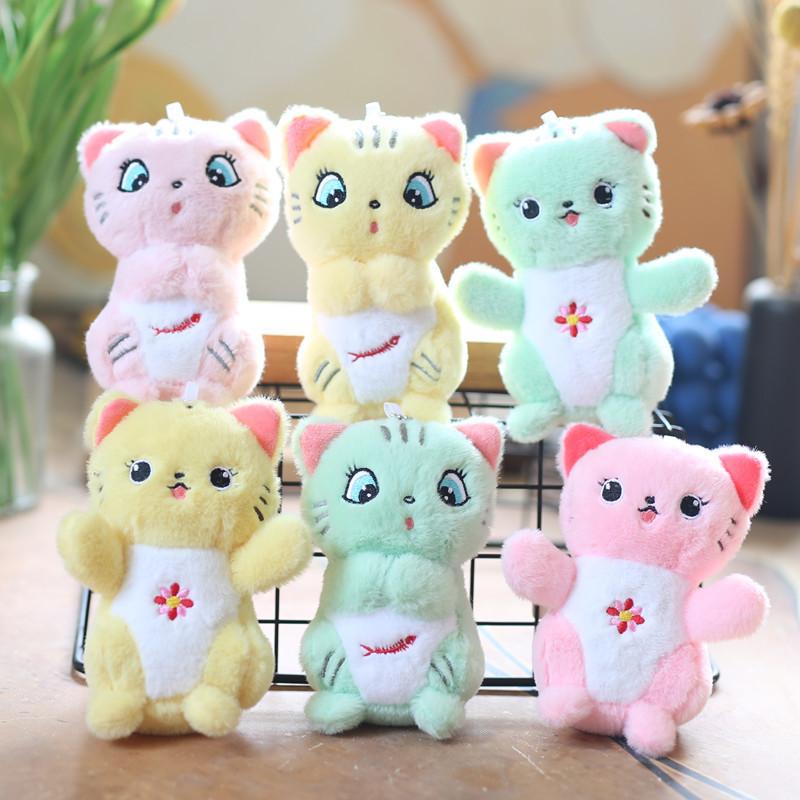Charming Mini Cat Plush Keychain Ultra-soft Pp Cotton Stuffed Animal Doll