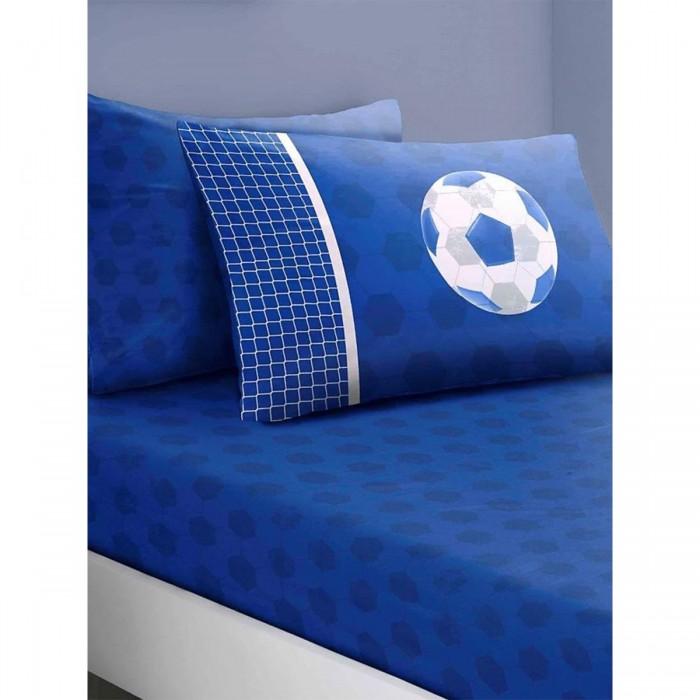 Floso Football Fitted Sheet Set blu/bianco