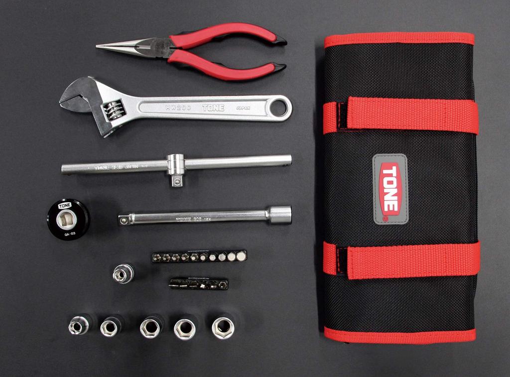 TONE Tool Bag Set TSA3170 Drive Bit Insertion Bit Black Contents 27 items 9.5mm & (3/8" & Insertion)