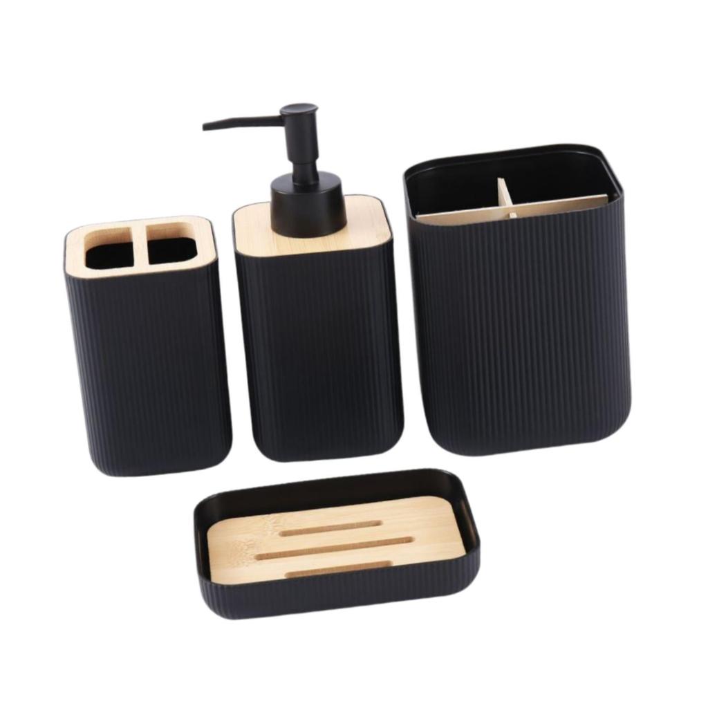 4x Bathroom Accessories Portable Practical Stylish Keep Tidy Bath Essential for Countertop Hotel Restroom Apartment Household