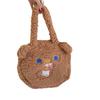 02 Cute Lamb Plush Bear Ears Handbag Sweet Versatile Student Class Handbag