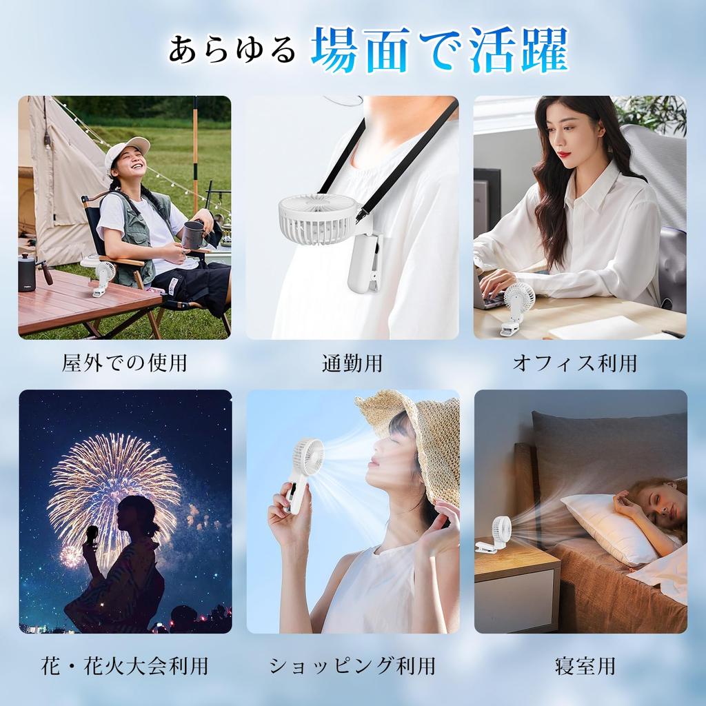 Boleve Portable Fan with Parasol Latest High Quiet Portable Fan with or Neck 3 Airflow Fast Portable Mini Heatstroke Heat Fireworks Day Japanese