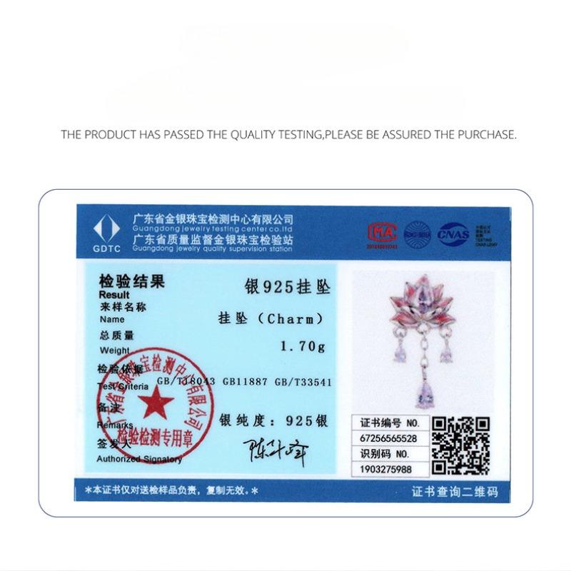 Gradual Change Pink Purple Lotus Diy Silicone Positioning Beads, Sweet Dream Tassel S925 Silver Beads