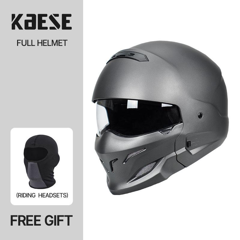 DOT Certified Scorpion Helmet Combination Helmet Motorcycle Retro Helmet Unisex Motorcycle Multi-Purpose Half Helmet Four Season