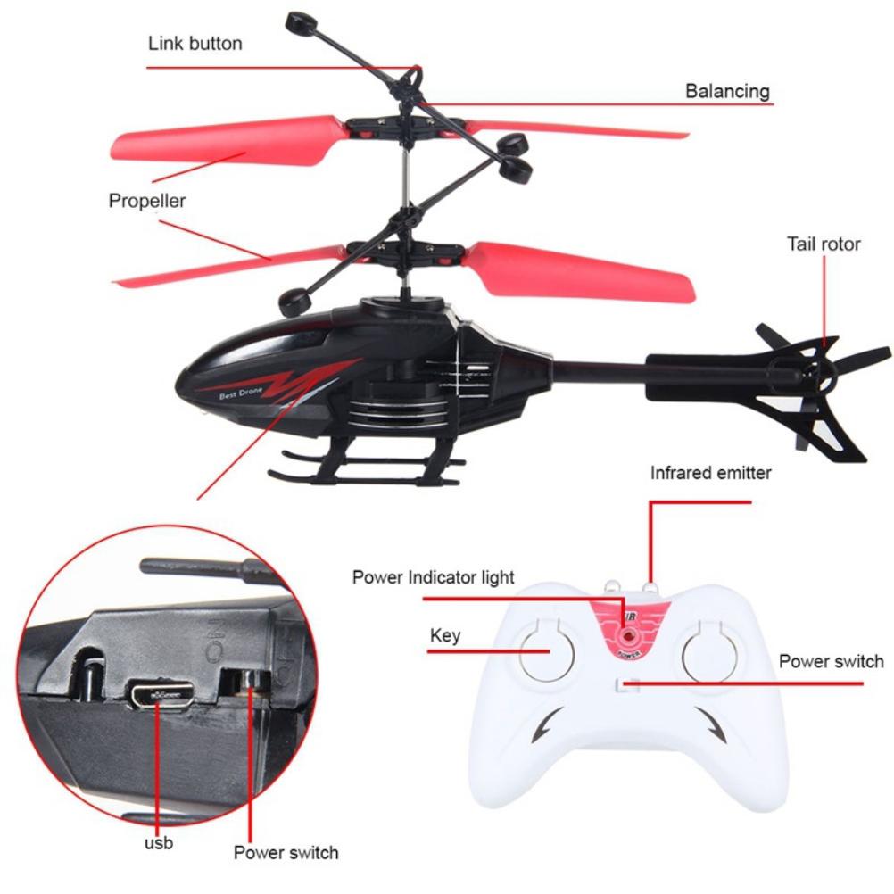 Remote Control Aircraft for Kids Intelligent Induction Drone 3 Seconds Start Electric Levitation Helicopter