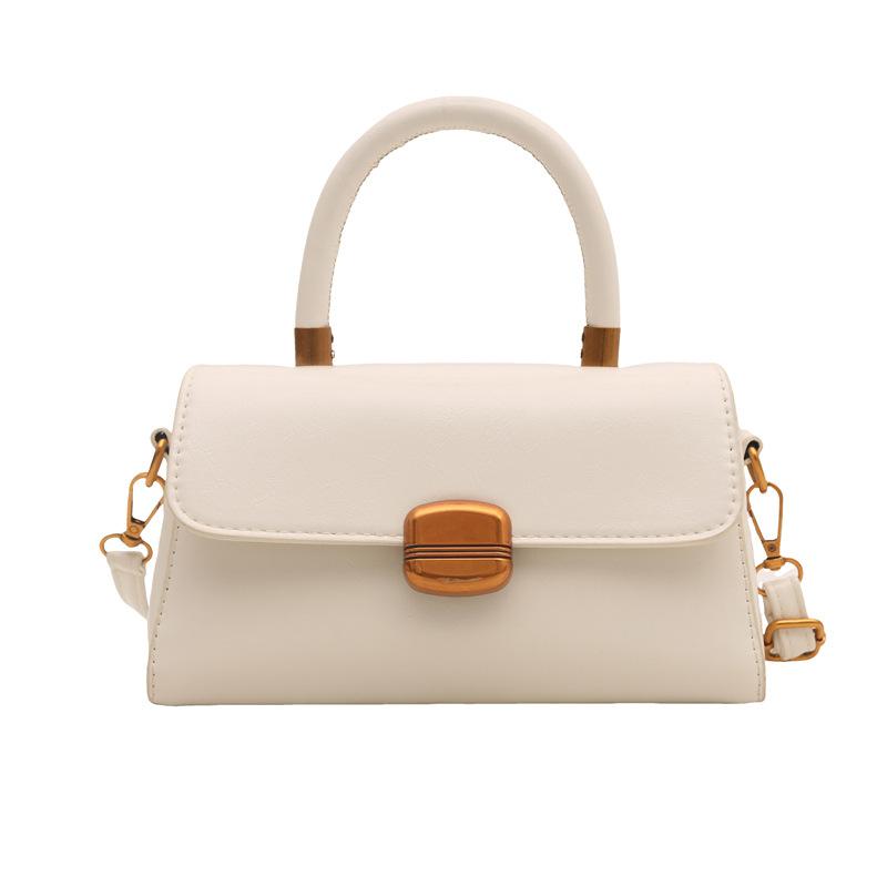 Women's bag 2025 new solid color casual commuting handbag shoulder messenger bag commuting