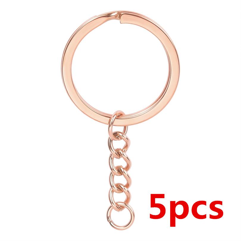 100% Nerezová ocel Klíčenka Příslušenství DIY Kroužky na klíče Duhová/Stříbrná/Zlatá Barva Klíčenky Pro Výrobu Šperků Potřeby Klíčenka