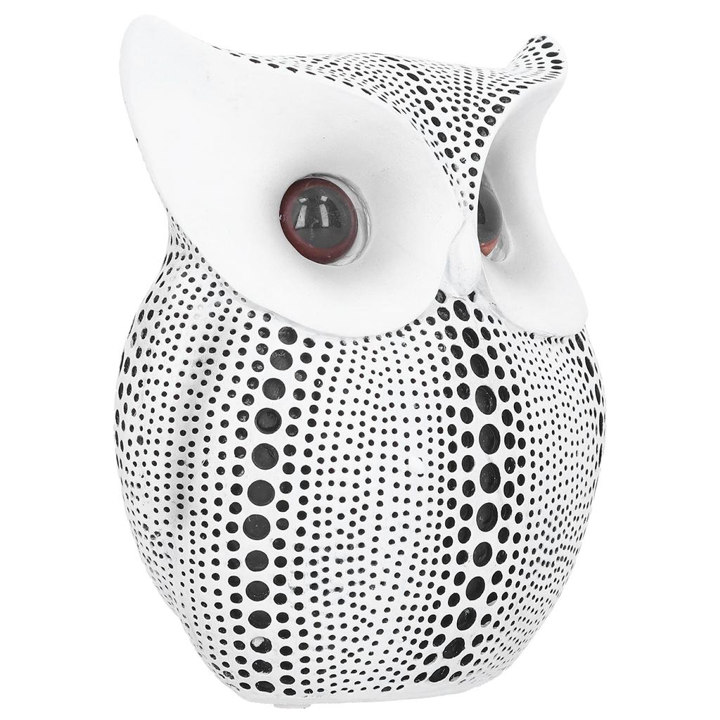 Owl Statue Innovative Resin Animal Sculpture Ornament Art Crafts for Desktop DecorationBS1027 White