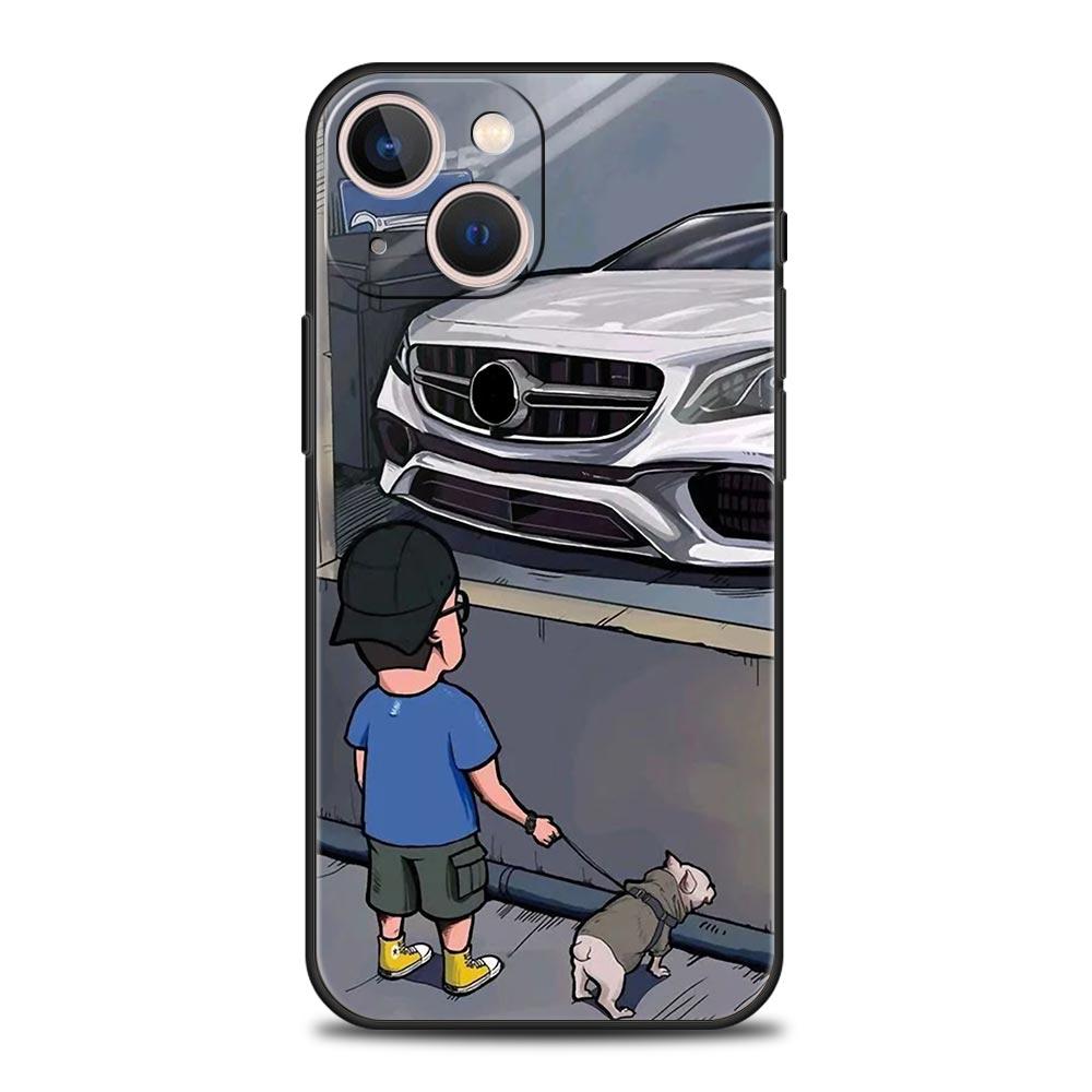 Boy Sports Car Jdm Drift Luxury Soft Phone Case For iPhone Samsung Galaxy Redmi Xiaomi Note S A 16 15 14 13 12 11 21 22 23 53 54 Pro Plus Ultra Cover