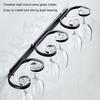 Set of 2 Under Cabinet Wine Glass Hangers Elegant Metal Stemwares Rack Wall Mounted Glass Holder for Kitchen Bars