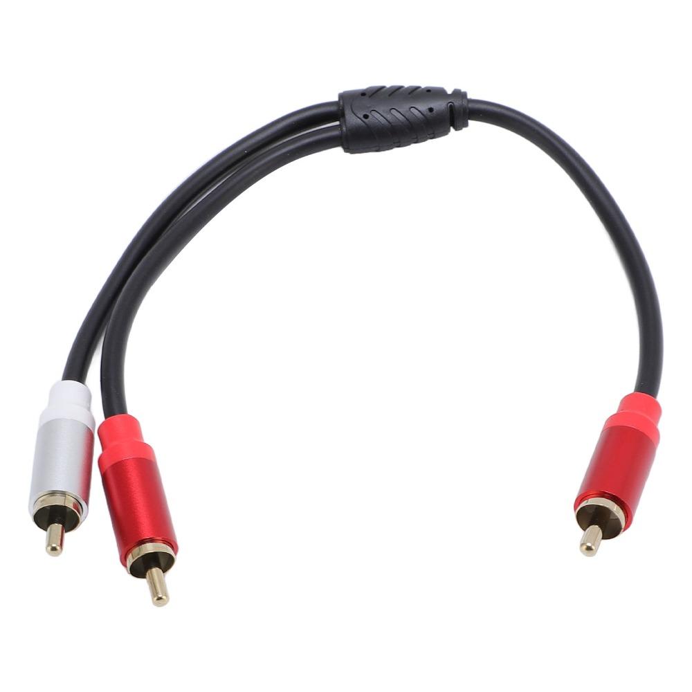 2 Stück 1 männlicher RCA auf 2 männliche RCA RCA Y-Splitterkabel Stereo-Audiokabel für DVD TV HDTV Videorekorder CD-Player