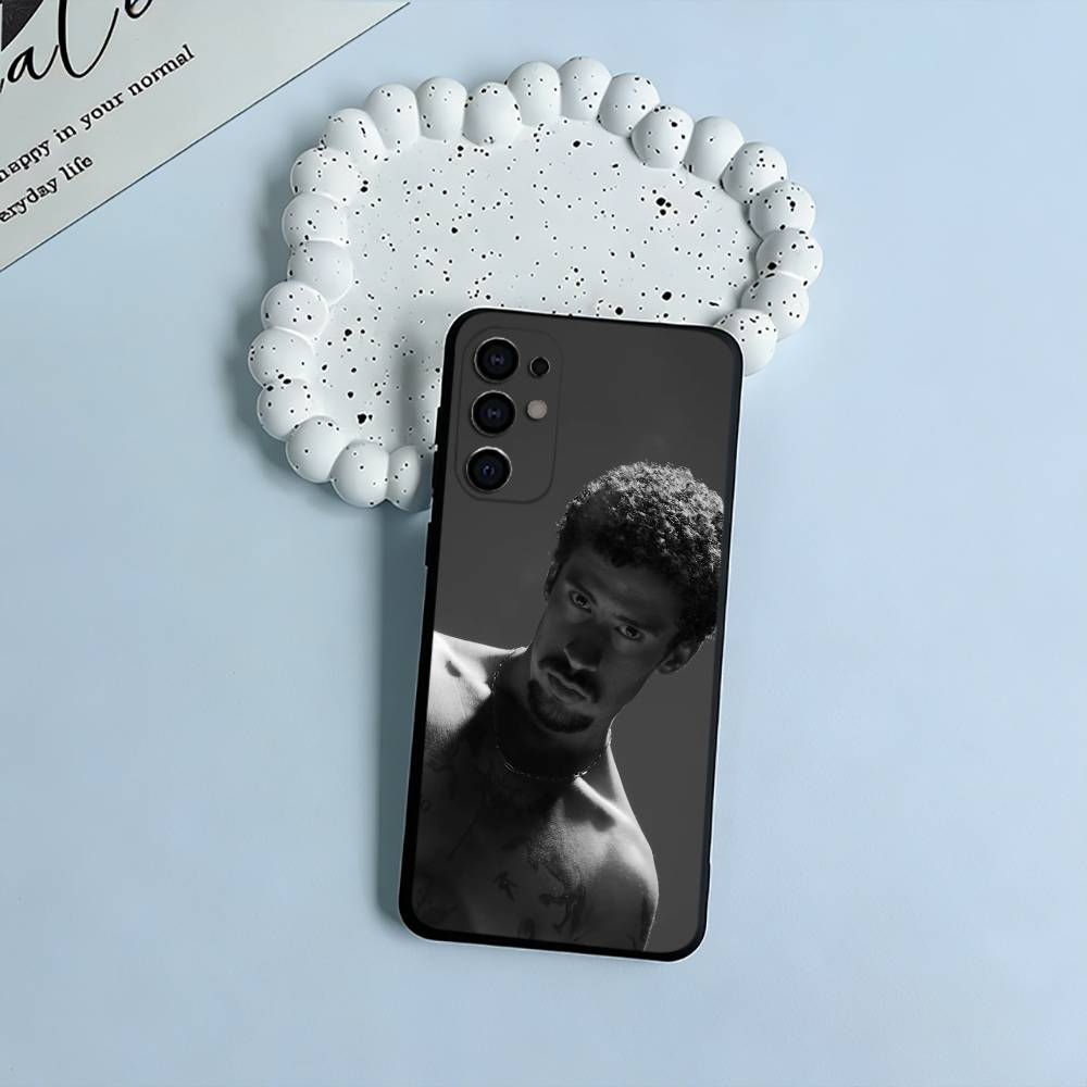 B-B-Bad -Bunny Phone Case For Samsung S25,S24,S21,S22,S23,S30,Ultra,S20,Plus,Fe,Lite,Black Soft Silicone