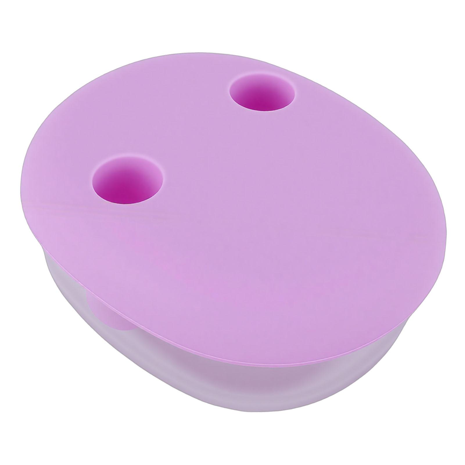 

2 In 1 No Mess Snack Container with Fingertip Covers Leak Proof Portable Reusable Snack Box for Travel фиолетовый