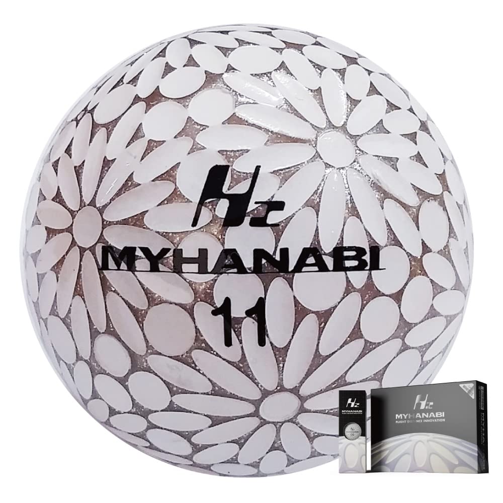 

MYHANABI H2 Японские мягкие мячи для гольфа на расстояние 12 (Белый Серебро, Шарики)
