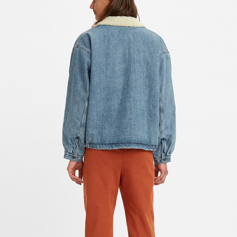 Levis Faux Shearling Denim Jacket Men Jackets Blue A0729-0000