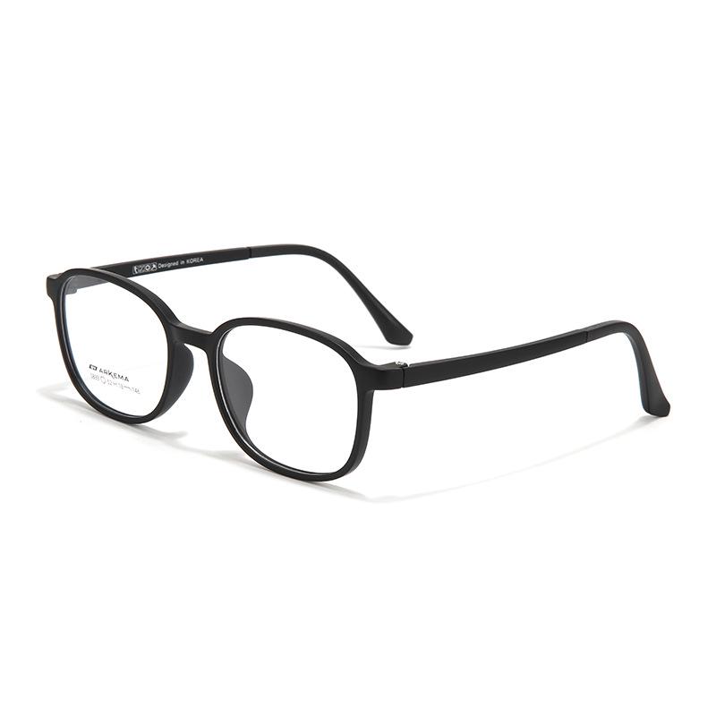 Trendy TR90 Oval Ultra-Light Transparent Glasses Frame for Teens - Myopia Compatible