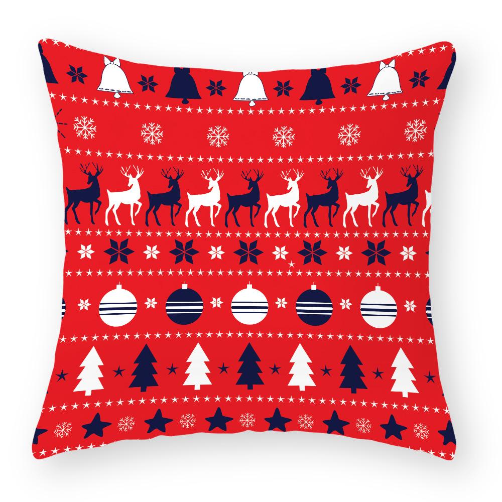 Kissenbezug aus Baumwolle und Leinen Weihnachtskissenbezug Nachttischkissenbezug Feiertagskissenbezug