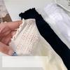 Women's Summer Ultra-thin Lace White Pile Socks with Mesh, Breathable and Sweat-absorbent Sweet Ballet Wind Stockings
