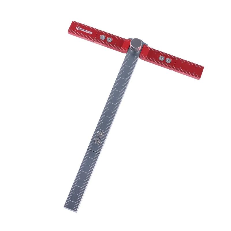 

Инструменты для хобби моделирования, регулируемая Т-образная линейка, позиционная линейка, расширяемая длина 3 мм, регулировка по высоте, для модельных DIY аксессуаров