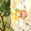 Plastic Water Bottle 1200ml Large Capacity With Transparent Straw For Sports And Travel Use