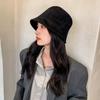 Hat Women's Autumn and Winter Solid Color Suede Fisherman Hat Ins Face Showing Small Bucket Hat Japanese Style Basin Hat for Men