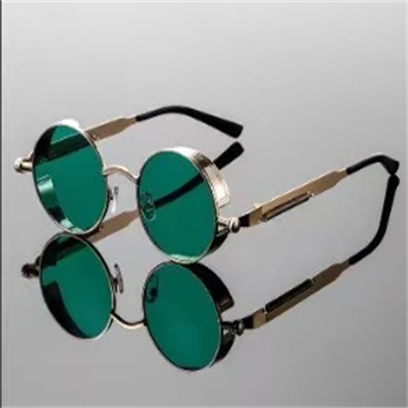 

Retro Steam Punk Sunglasses For Men With Metal Spring Legs And Thick Frames One Size
