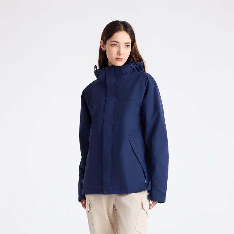 Unisex 3-in-1 Waterproof Jacket with Detachable Fleece Liner