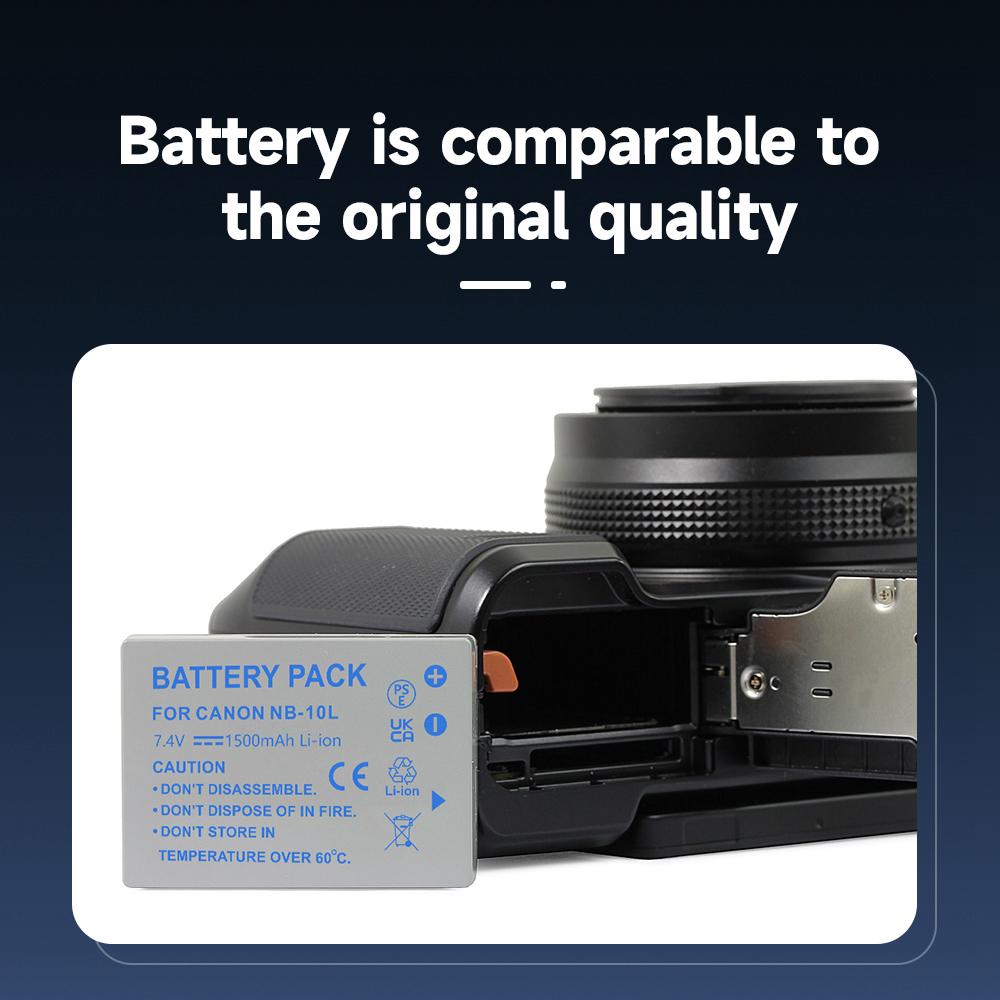 PALO 1400MAh NB-10L NB10L + Pengisi Daya LCD Dengan Port Tipe C & Kabel USB Untuk Canon G1X G15 G16 SX40HS SX50HS SX60HS SX40 SX50