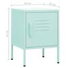 Nightstands 2 pcs Mint Green 35 x 35 x 51 cm Steel