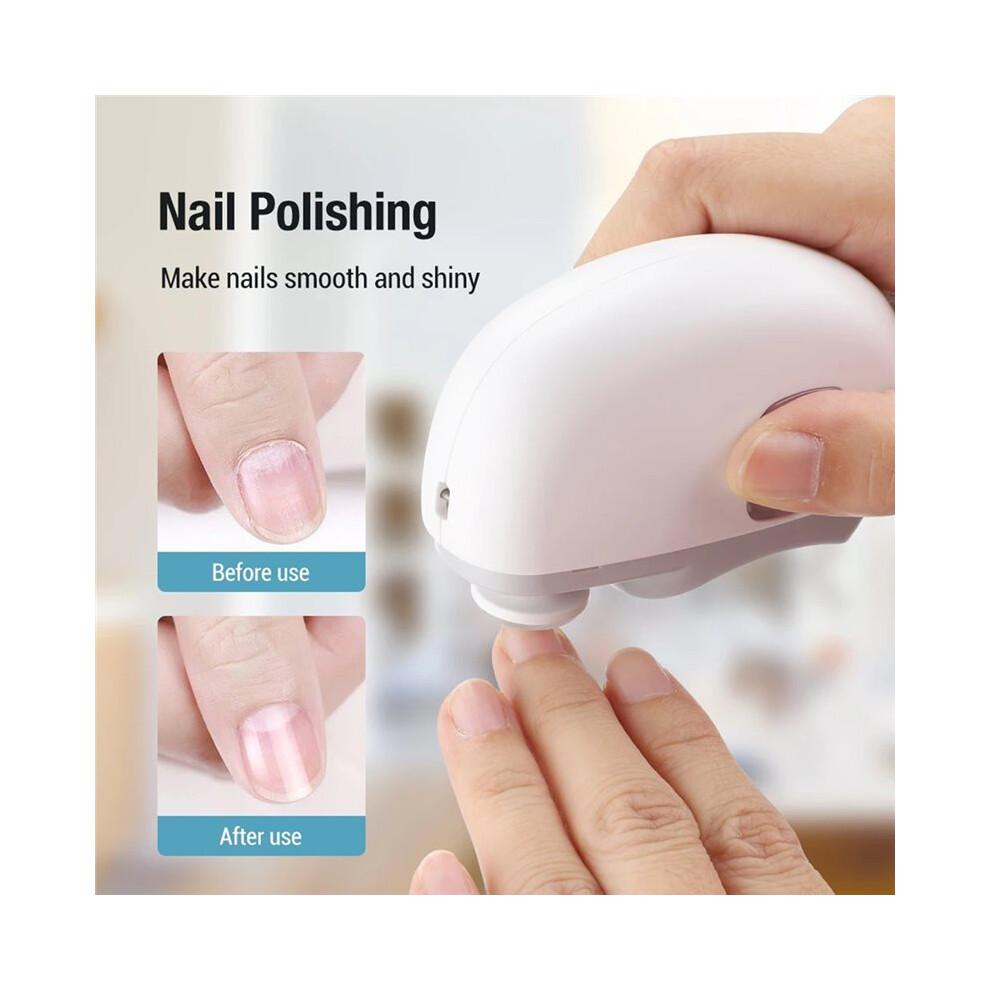 Electric Nail Clipper Grinding and Polishing with Light Automatic Nail Trimmer Rechargeable Nail Cutter Manicure