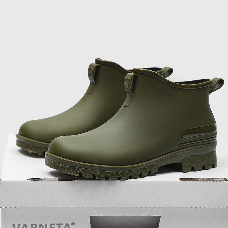 

Чоловічі дощовики Нековзке водонепроникне взуття Вуличні чоловічі дощові чоботи Взуття для парного туризму Нековзне чоловіче взуття Сліпони Botas De Lluvia 38